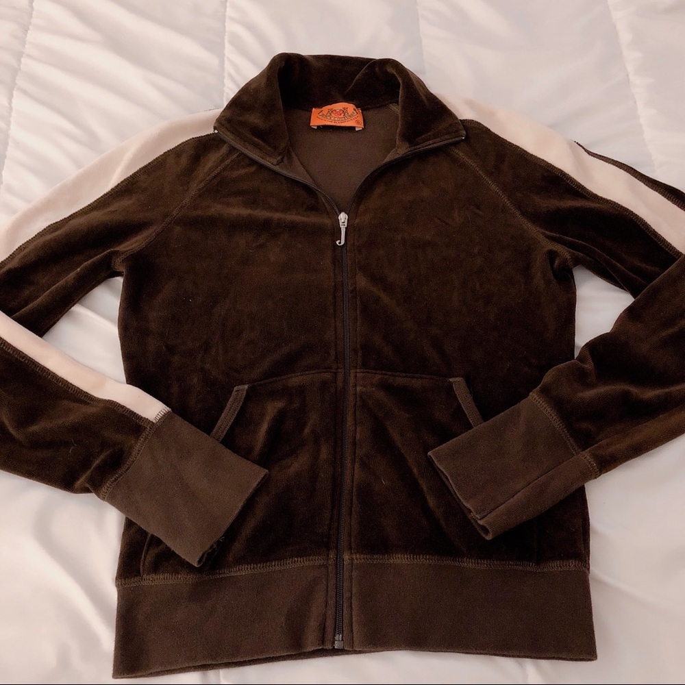 JUICY COUTURE VELOUR brown withe stripes jacket
